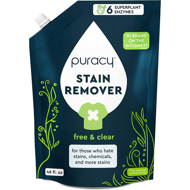 Puracy Laundry Stain Remover Refill, Free & Clear, 48 fl.oz. W7